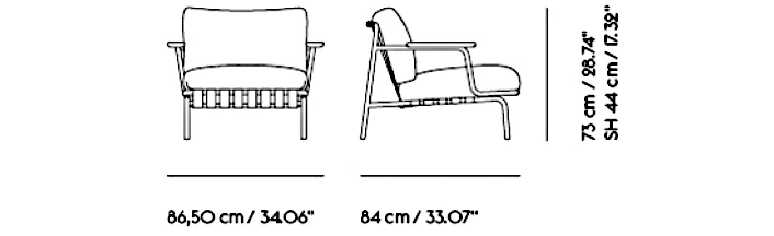 Medidas del producto Butaca Settle