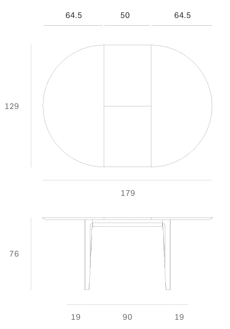 Medidas del producto Mesa Bok Extensible Redonda