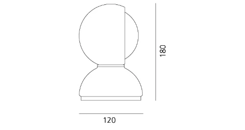 Medidas del producto Lámpara de mesa Eclisse