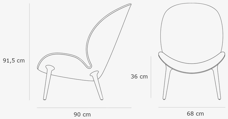 Medidas del producto Butaca Lodge Lounge Chair