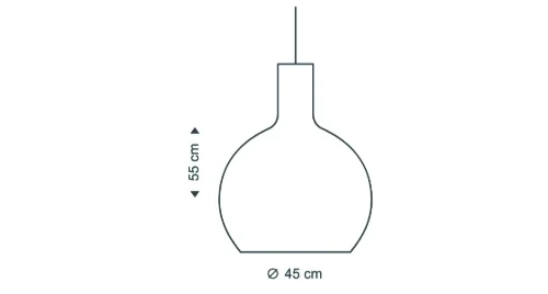 Medidas del producto Lámpara colgante Octo Small 4241