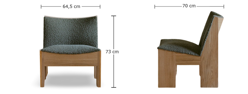Medidas del producto Sillón Tenon