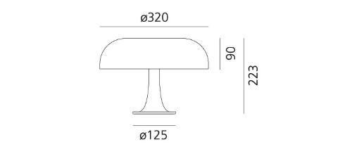 Medidas del producto Lámpara de mesa Nessino