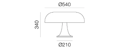 Medidas del producto Lámpara de mesa Nesso