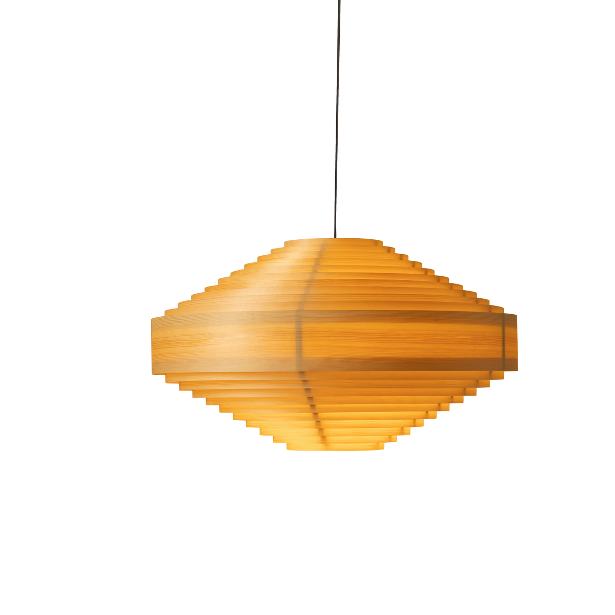 Lámpara colgante de madera natural con diseño escandinavo