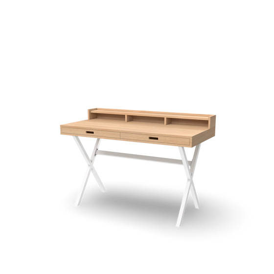 Roble natural | Metal blanco