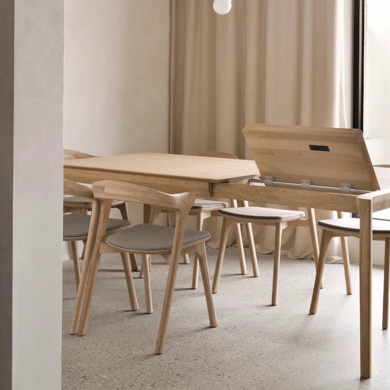 Extendable Rectangular Table Oak Bok
