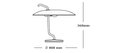 Medidas del producto Lámpara de Mesa Model 537