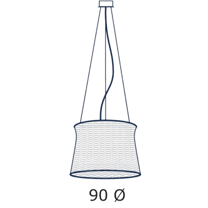 Diametro 90  Ø / Marrón / LED no regulable