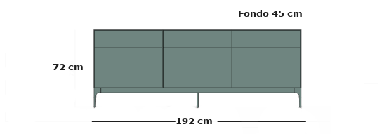 Medidas del producto Aparador Lauki C02