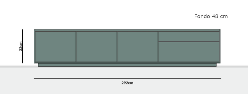 Medidas del producto Mueble TV Aura N07