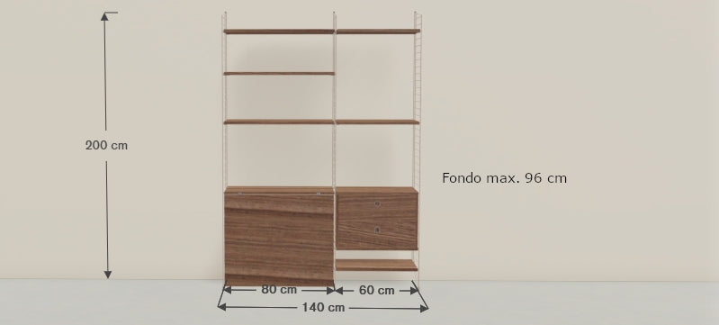 Medidas del producto String System | Workspace W_E