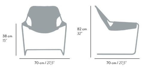 Medidas del producto Sillón Paulistano tela