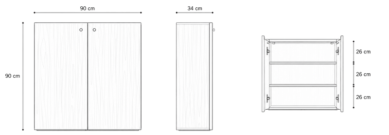 Medidas del producto Mueble contenedor