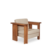 Sillón Symmetry  Lounge Chair | Ash Wood / Oat Fabric