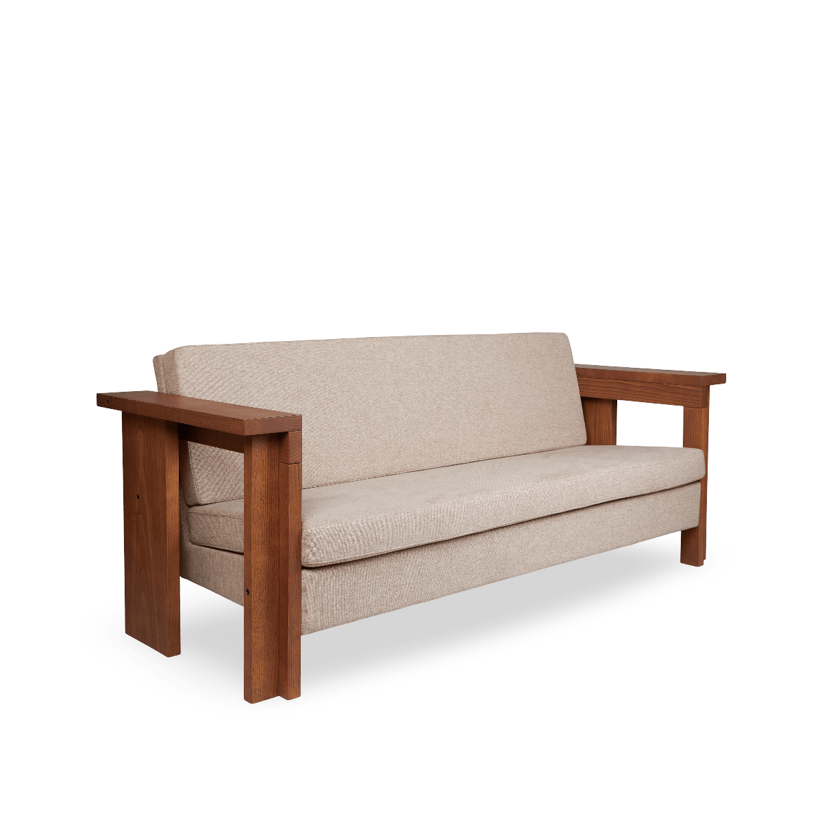 Sofá Symmetry Couch | Ash Wood / Oat Fabric