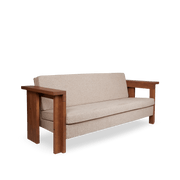Sofá Symmetry Couch | Ash Wood / Oat Fabric