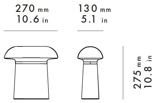 Medidas del producto Lámpara de mesa Nova
