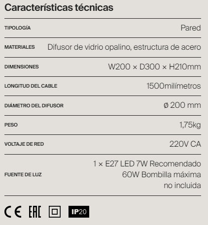 Medidas del producto Aplique 238/1