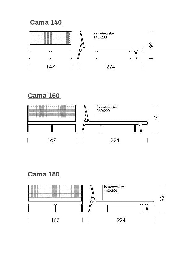 Medidas del producto Cama Fawn