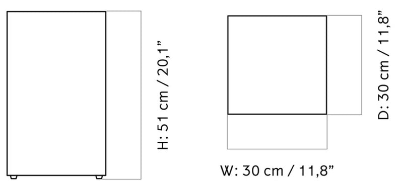 Medidas del producto Pedestal Plinth Tall