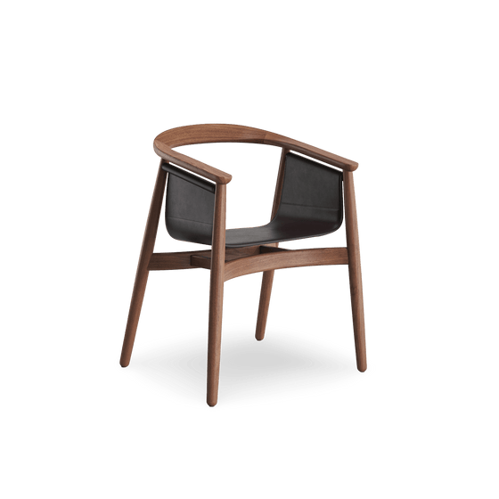 American Walnut - Black leather
