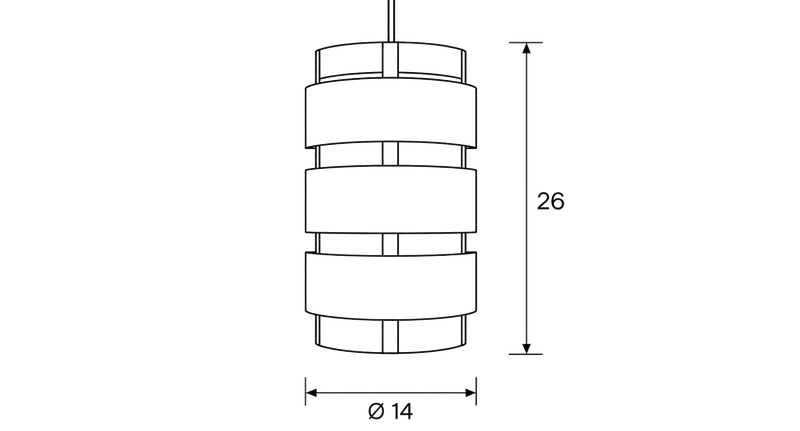 Medidas del producto Colgante Hans 1006 | 14 Ø