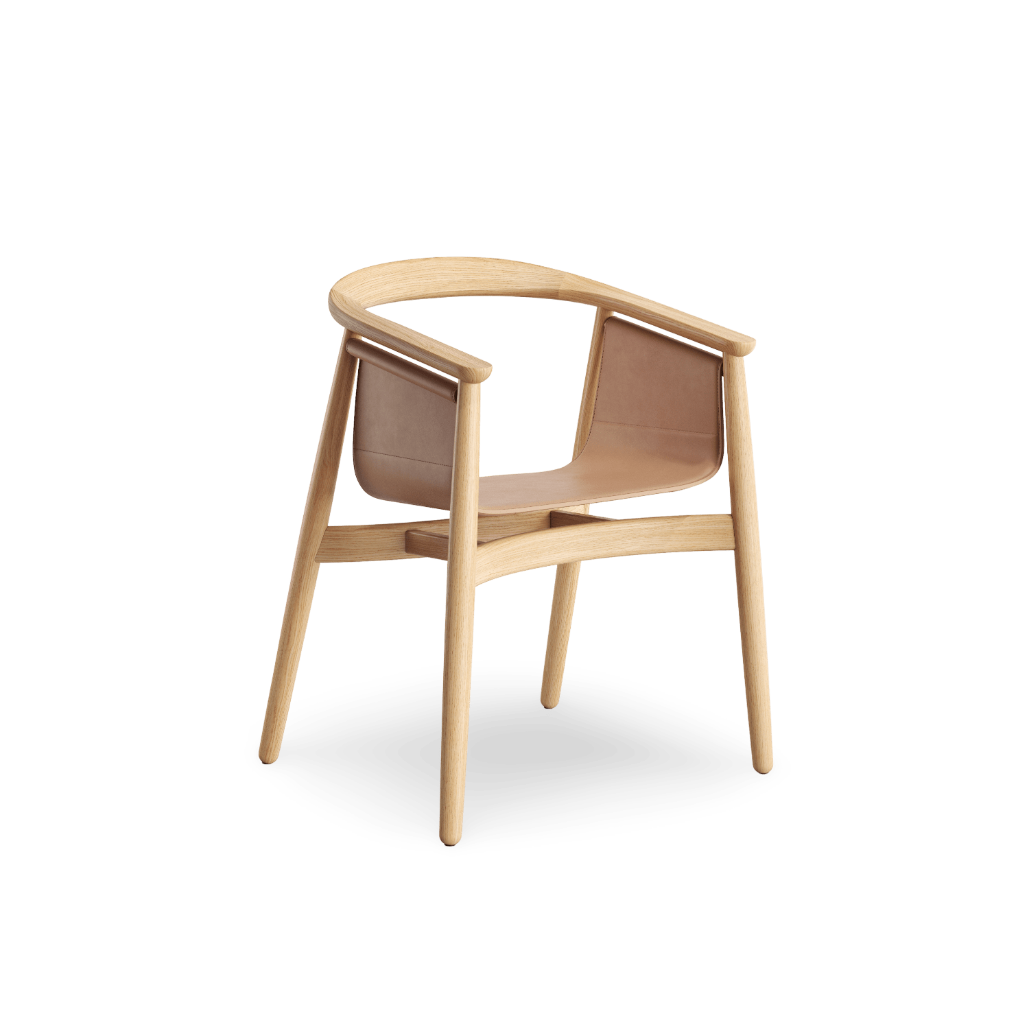 Pelle chair with arms