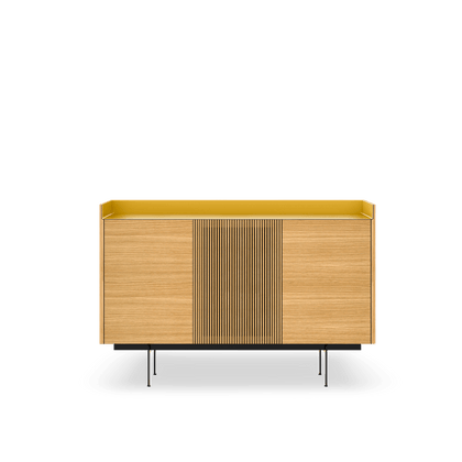 Roble - Sobre Aluminio anodizado Oro