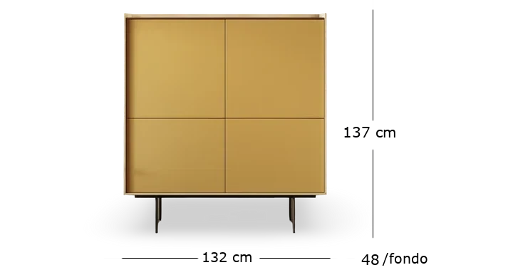 Medidas del producto Aparador alto Aura N08