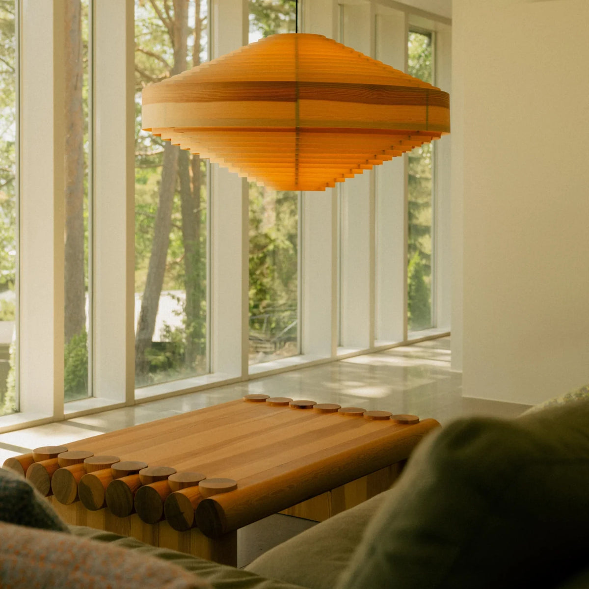 Mesa de centro rectangular de estilo escandinavo