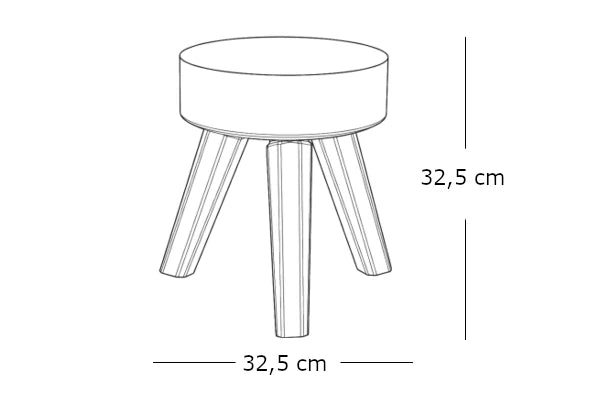 Medidas del producto Taburete AML Stool