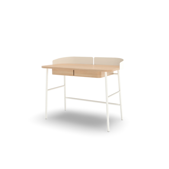 Metal blanco | Roble natural