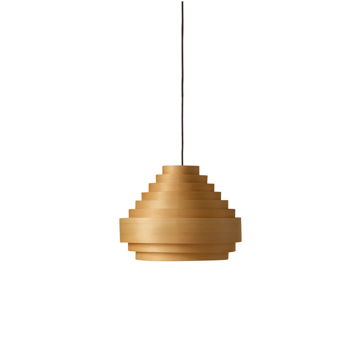 Lámpara colgante de madera natural con diseño escandinavo para salón moderno