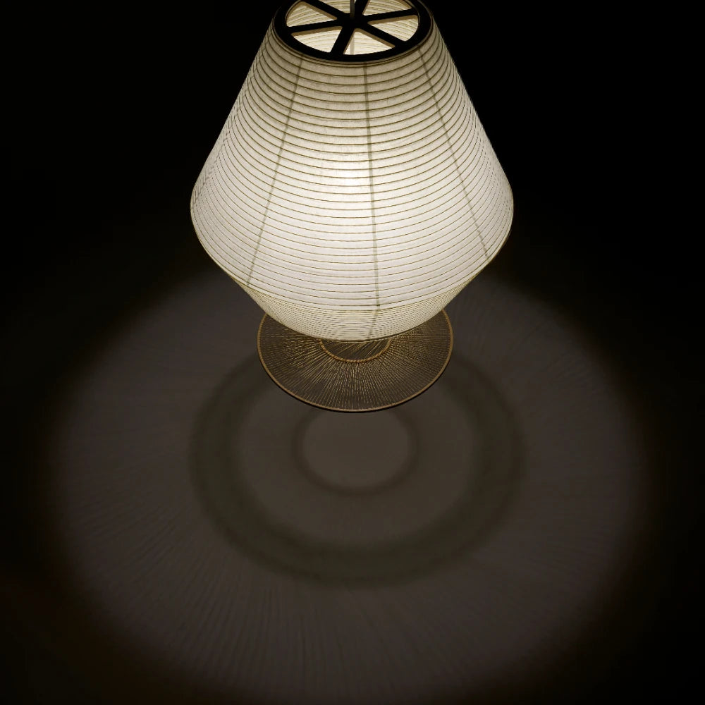 Lámpara de techo de diseño japonés en ambiente contemporáneo