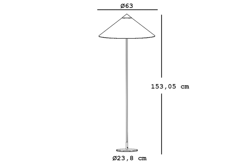 Medidas del producto Lámpara de Suelo 9602