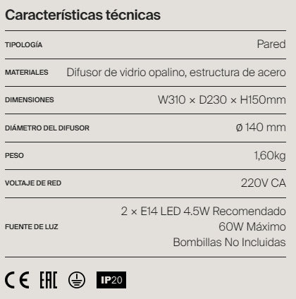 Medidas del producto Aplique 237/2