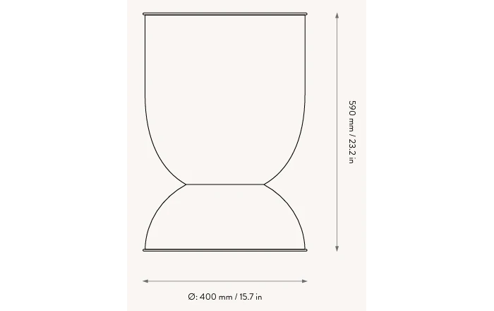 Medidas del producto Macetero Hourglass Pot Medium