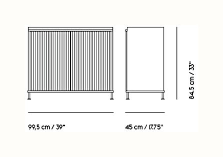 Medidas del producto Aparador Enfold - 2 Puertas