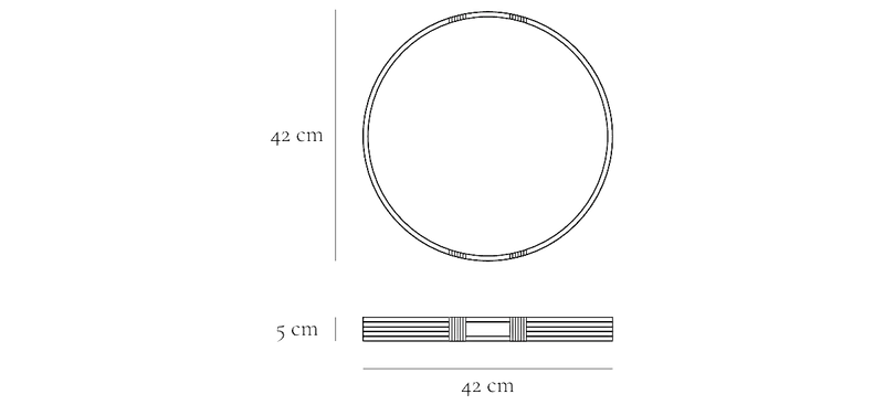 Medidas del producto Bandeja circular Cerca