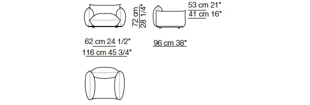 Medidas del producto Butaca Marenco Outdoor