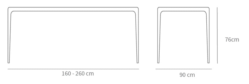Medidas del producto Mesa de comedor Latus