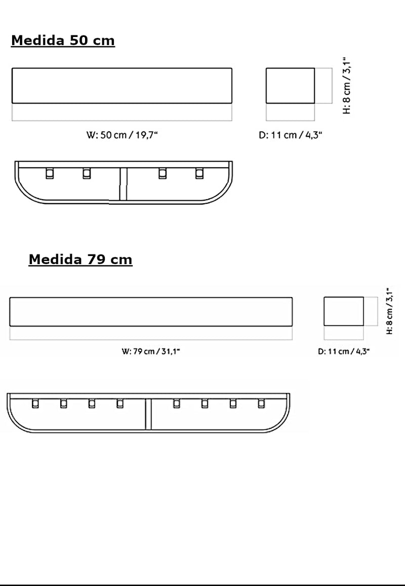 Medidas del producto Perchero Epoch Rack
