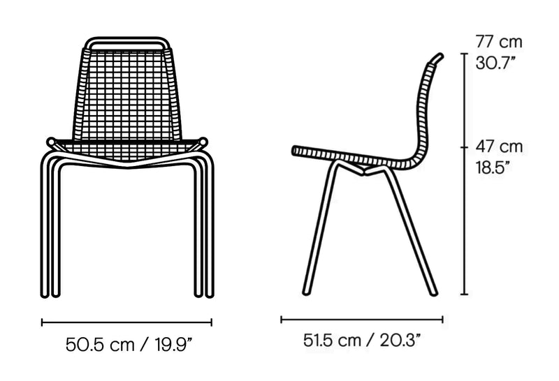 Medidas del producto Silla PK1