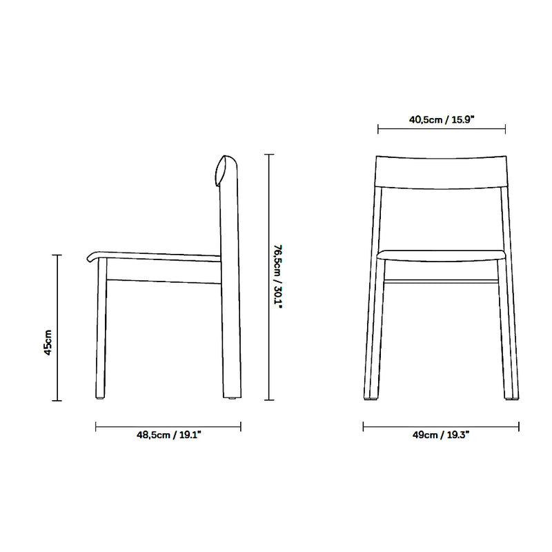 Medidas del producto Silla Blueprint