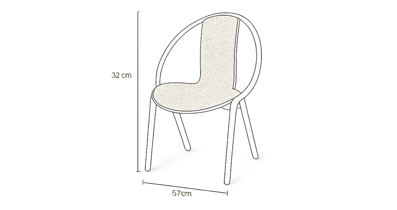 Medidas del producto Silla Again | Tom