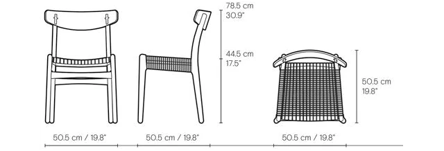 Medidas del producto Silla  CH23