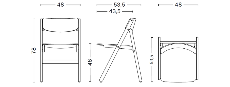 Medidas del producto Silla plegable Backflip
