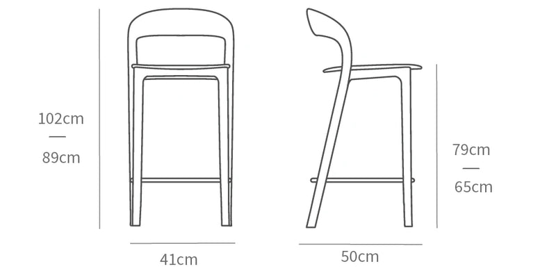 Medidas del producto Taburete Neva Light Bar