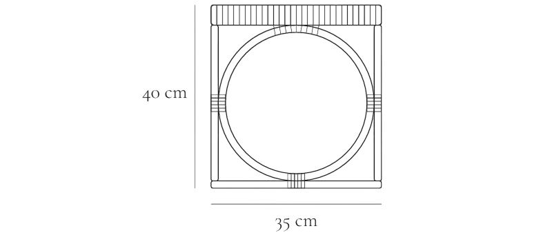 Medidas del producto Taburete Hoop